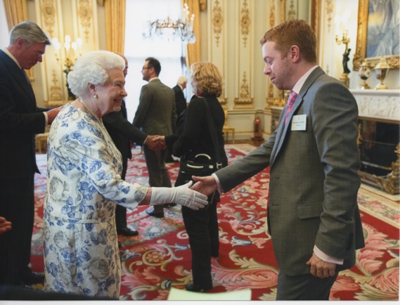 Mike Newman, M1Login CEO, being introduced to Her Majesty The Queen