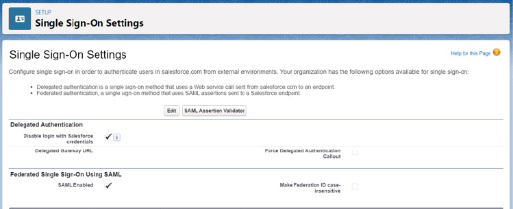 Configuring SAML for Salesforce
