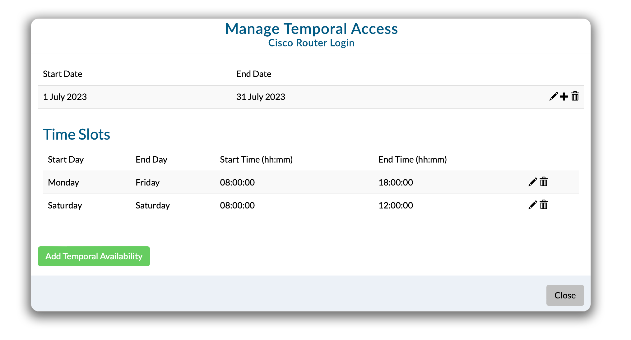 Temporal-Access